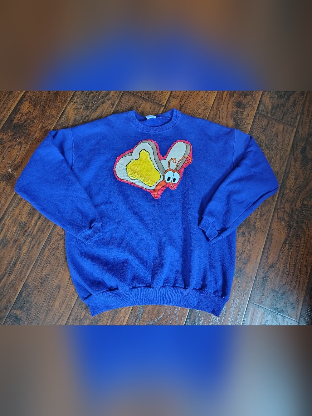 Custom vintage Bread Butterfly Hanee purple pullover sweater Size L